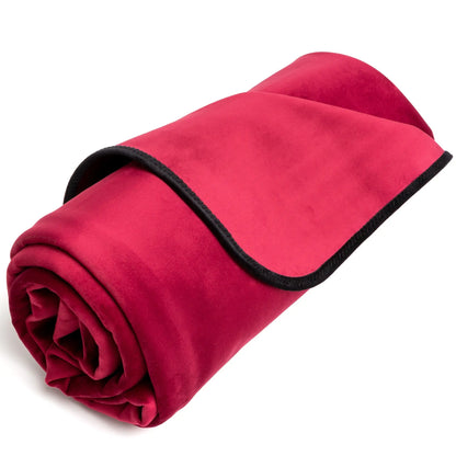 Fascinator Throw Merlot Microvelvet - Travel Size  BDSM
