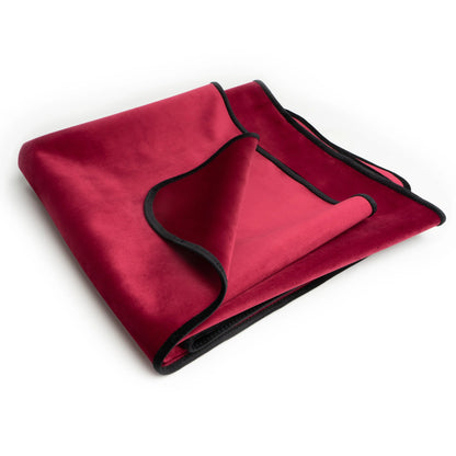 Fascinator Throw Merlot Microvelvet - Travel Size  BDSM