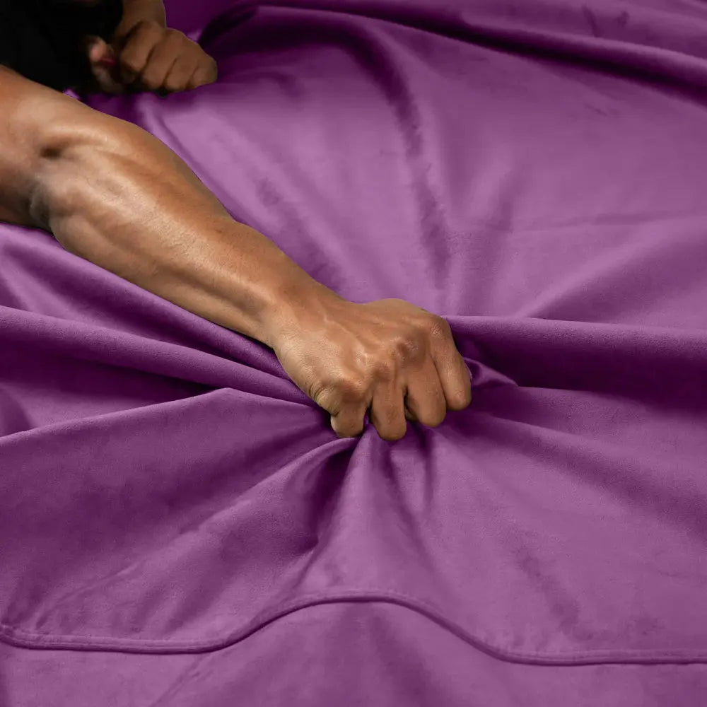 Fascinator Waterproof Throw Sex Blanket Aubrergine Microvelvet - Regular Size Splash Blanket  BDSM