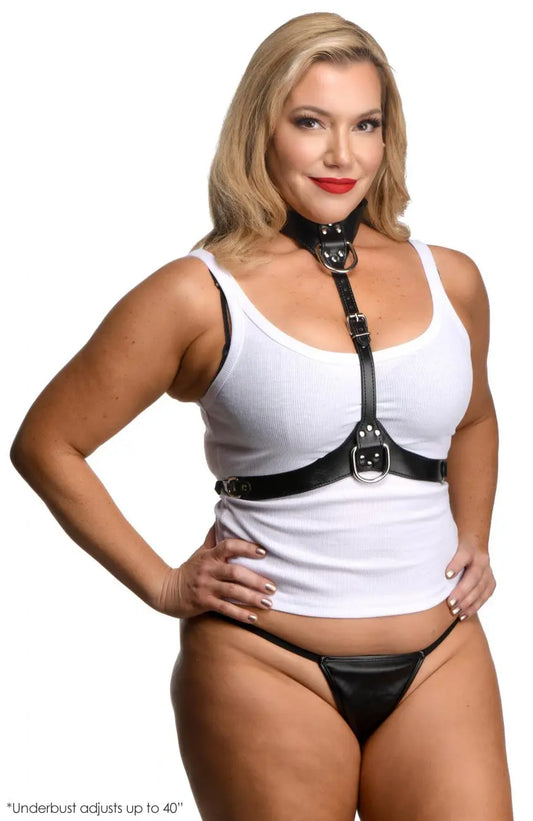 Female Chest Harness - Large  Luxury Leather