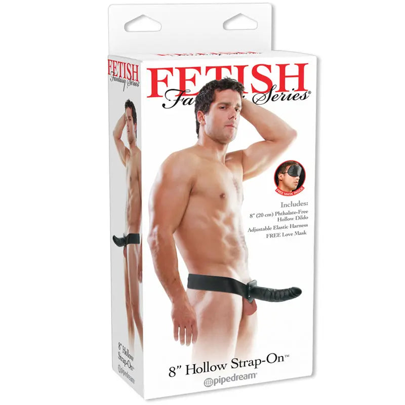 Fetish Fantasy Series 8 in. Hollow Strap-On Black  Harnesses