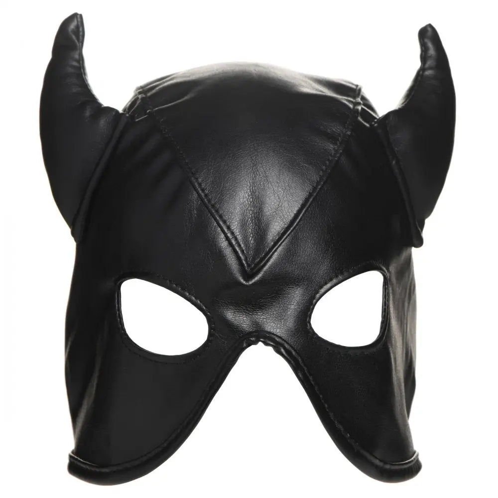 Fetish Hood with Horns BDSM Bondage Mask  Masks, Gags and Blindfolds