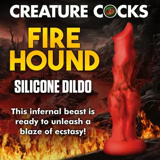 Fire Hound Dildo - Small Silicone Hell Hound Canine Sex Toy Devil Dildo  Fantasy Dildos