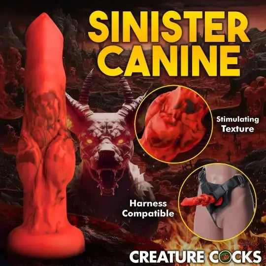 Fire Hound Dildo - Small Silicone Hell Hound Canine Sex Toy Devil Dildo  Fantasy Dildos