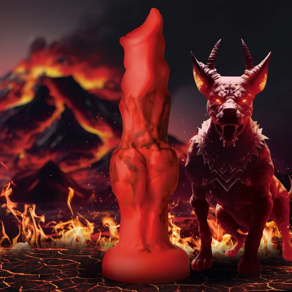 Fire Hound Silicone Dildo - Large  Fantasy Dildos