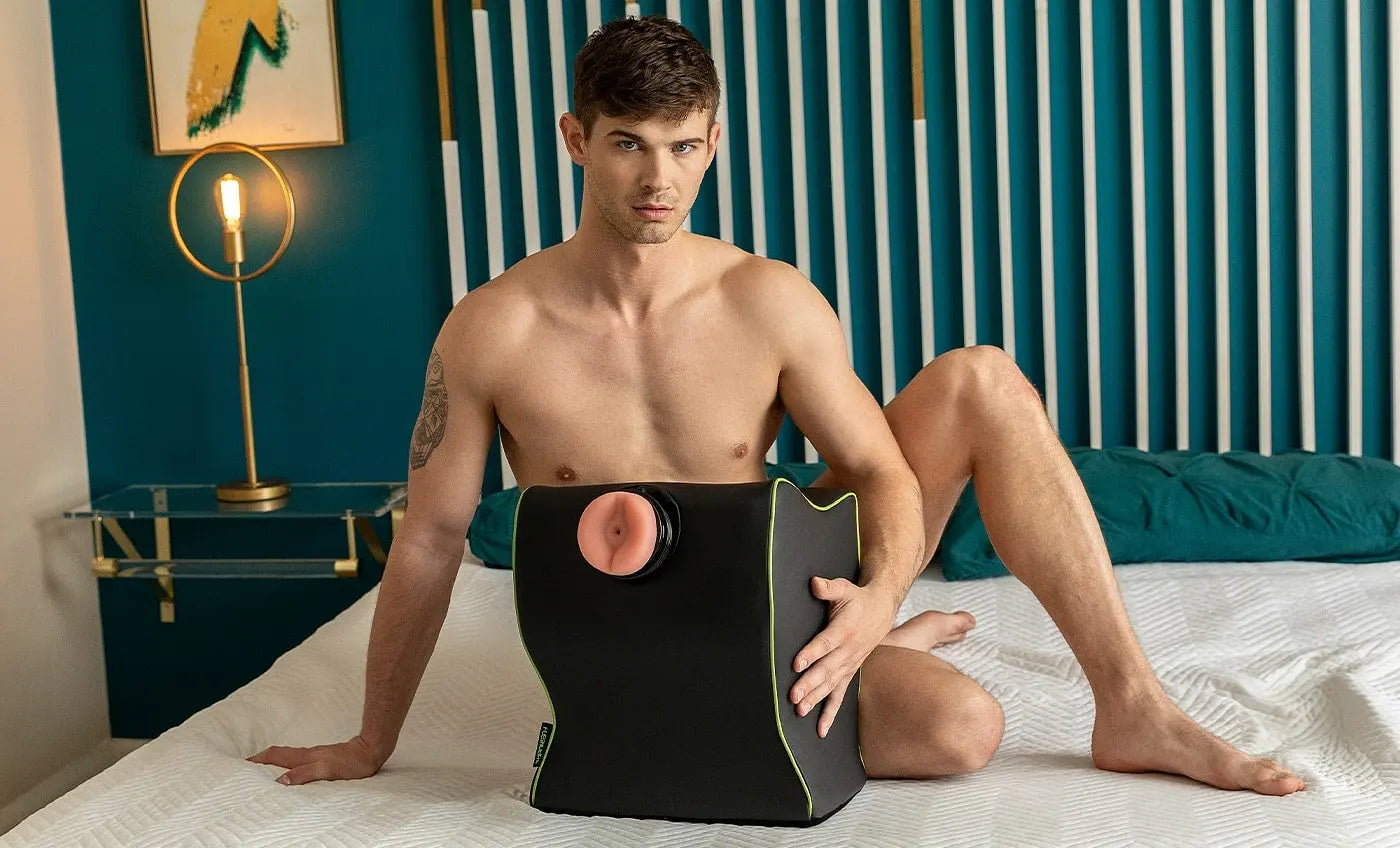 Fleshlight Top Dog Black Faux Leather Sex Pillow  Sex Position Aid