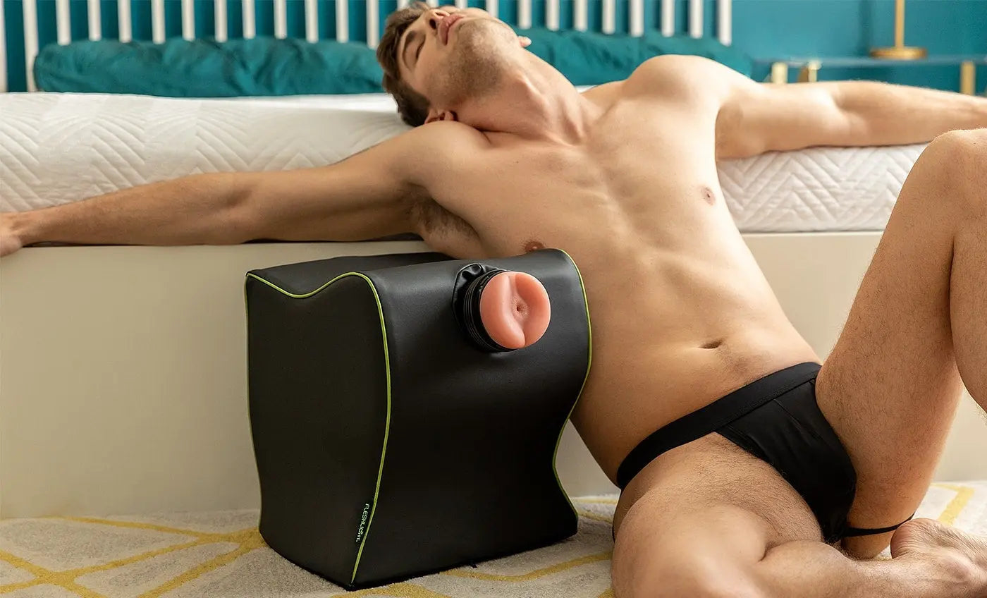 Fleshlight Top Dog Black Faux Leather Sex Pillow  Sex Position Aid