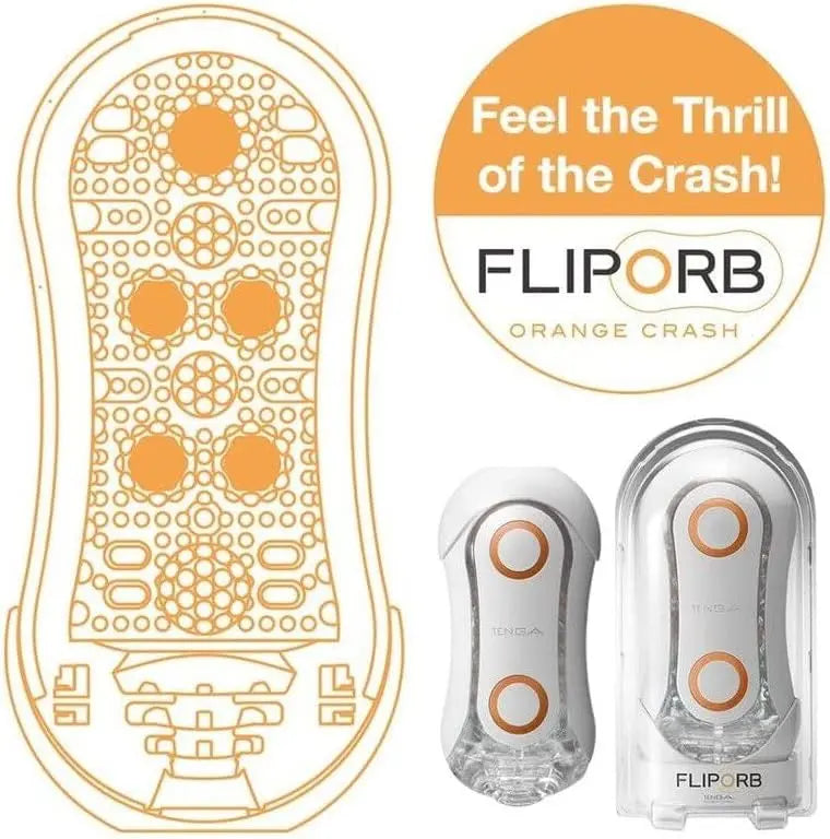 Flip Orb Orange Crash Male Masturbator Sex Toy  Sex Toy for Men