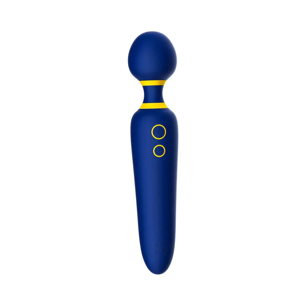 Flip Rechargeable Silicone Wand Vibrator Sex Toy for Women - Blue  Wand Vibrator