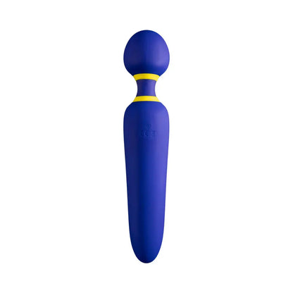 Flip Rechargeable Silicone Wand Vibrator Sex Toy for Women - Blue  Wand Vibrator