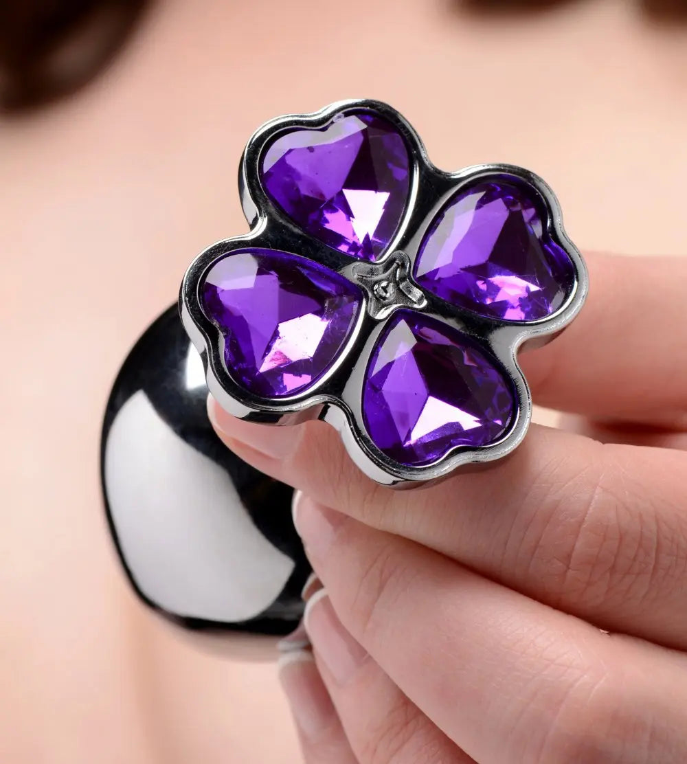 Flower Hearts Anal Plug Sex Toy Set Wide Base Jewel Butt Plugs  Metal Anal Plug Sex Toy