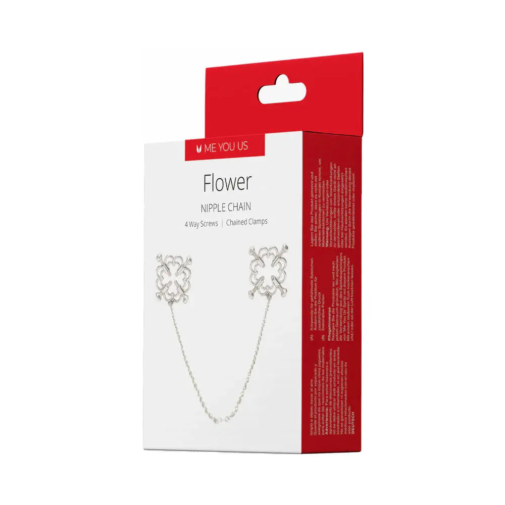 Flower Nipple Press with Chain Nipple Torture Toys  Nipple and Clit Toys