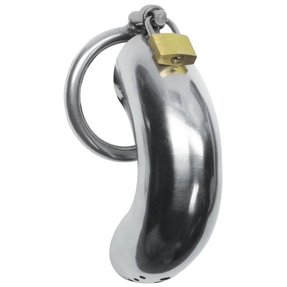 Forged Captor Locking Stainless Steel Chasity Cage BDSM Cock Cage  Chastity