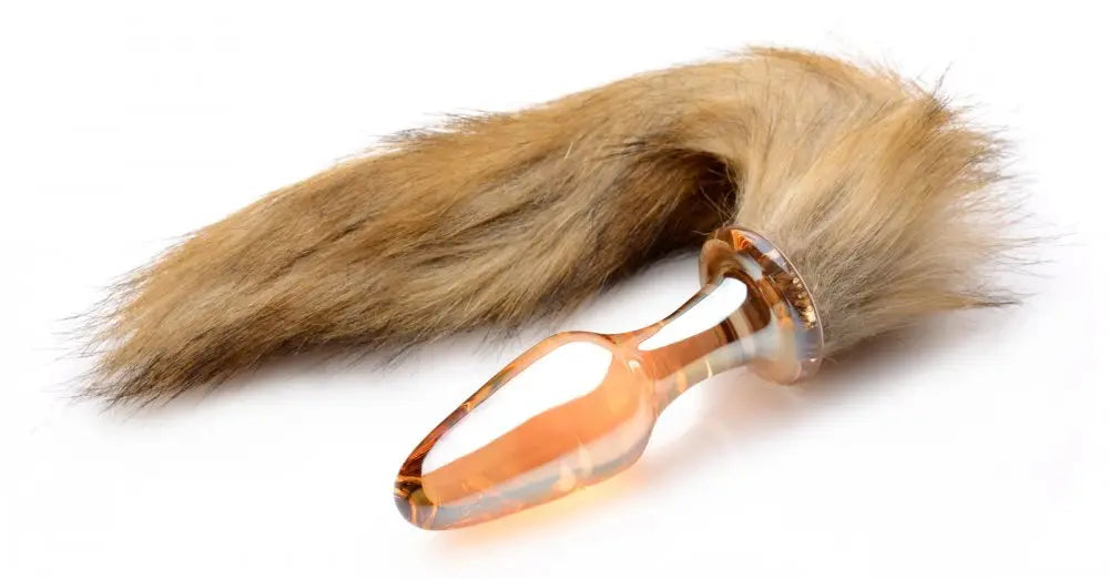 Fox Tail Butt Plug Glass Anal Plug BDSM Pet Play  Anal