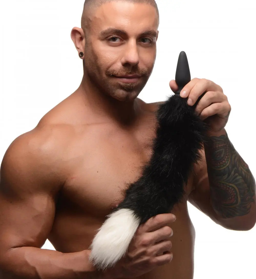 Fox Tail Butt Plug - Small Anal Plug with Interchangeable Tail  BDSM Pet Play Anal Plug