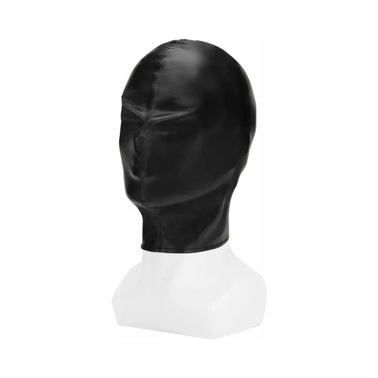 Full Coverage Faux Leather Bondage Hood - Full Face Bondage Hood  Bondage Hood