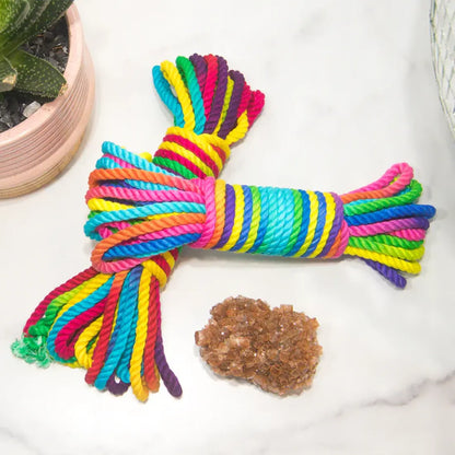 Funfetti Rainbow Bondage Rope  BDSM