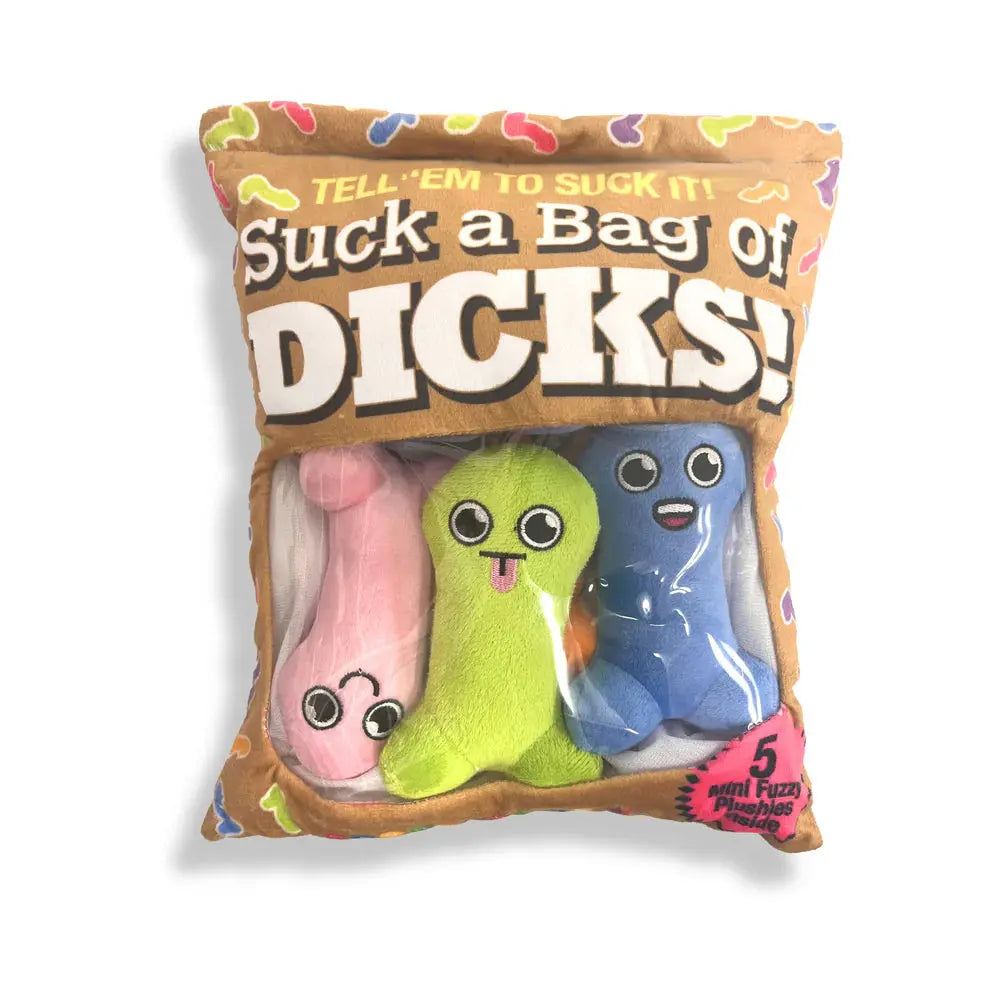 Funny Adult Gift Suck a Bag of Dicks Plushy Pillow with 5 Dicks  Novelties - Gag Gifts