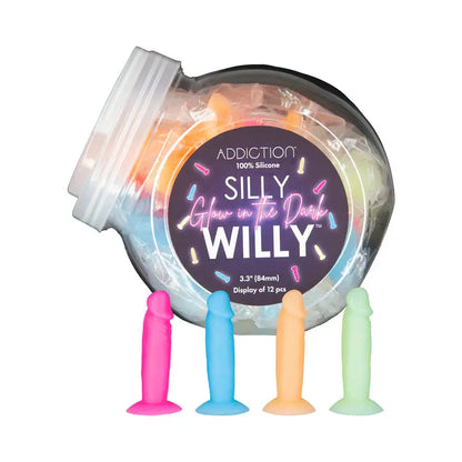 Funny Adult Party Favors Addiction Silly Willy Glow-in-the-Dark Mini Dildos  Novelties - Gag Gifts