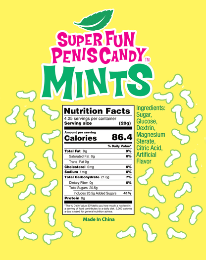 Funny Gift Adult Mints - Penis Candy Mints 3 oz. Bag  Novelties - Gag Gifts