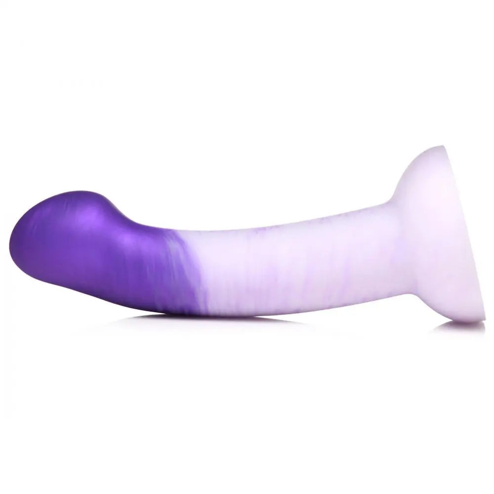 G-Swirl G-Spot Dildo Silicone Curved Dildo Sex Toy - Purple  Dildos