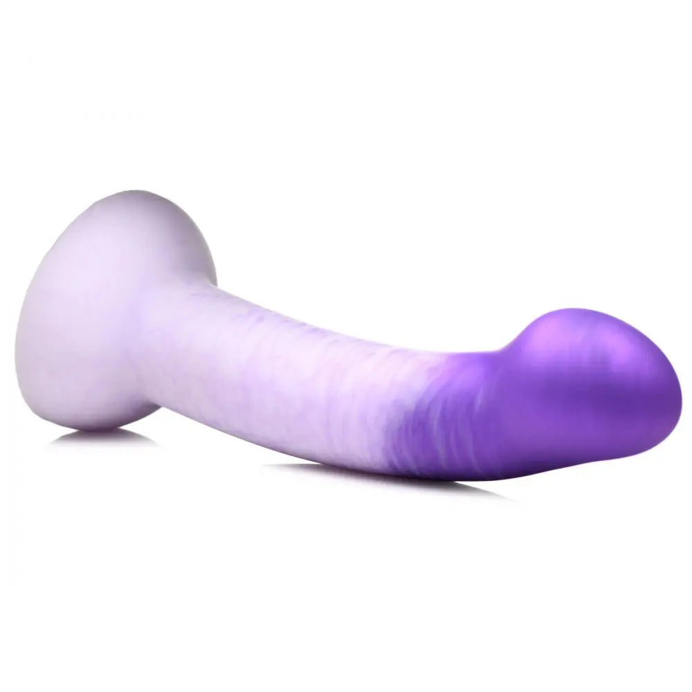 G-Swirl G-Spot Dildo Silicone Curved Dildo Sex Toy - Purple  Dildos