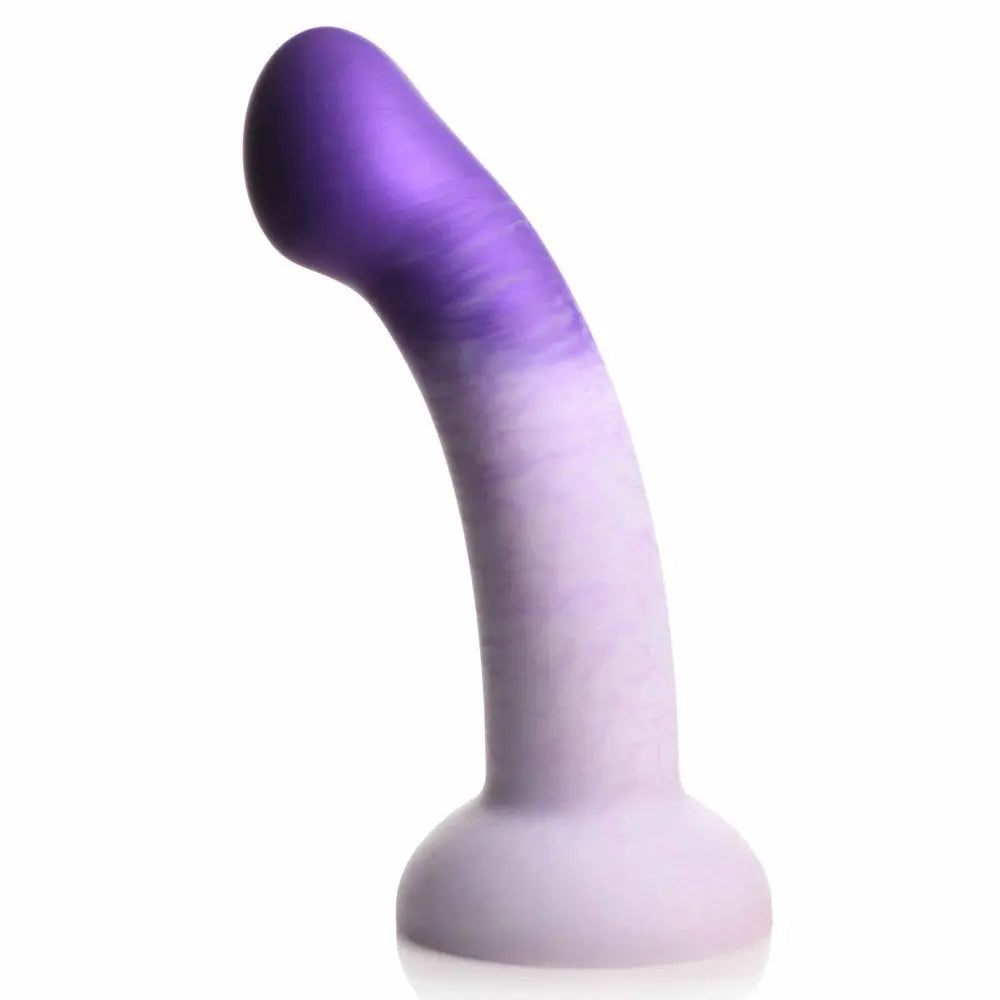 G-Swirl G-Spot Dildo Silicone Curved Dildo Sex Toy - Purple  Dildos