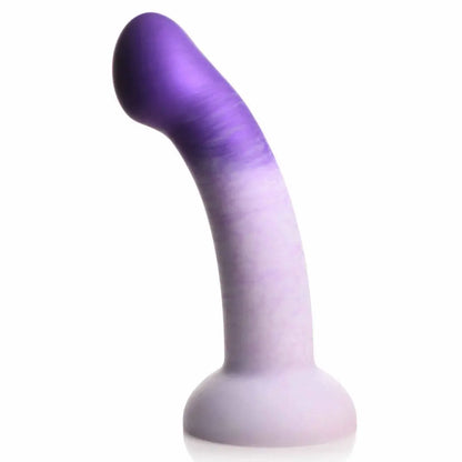G-Swirl G-Spot Dildo Silicone Curved Dildo Sex Toy - Purple  Dildos
