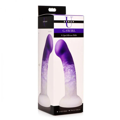 G-Swirl G-Spot Dildo Silicone Curved Dildo Sex Toy - Purple  Dildos