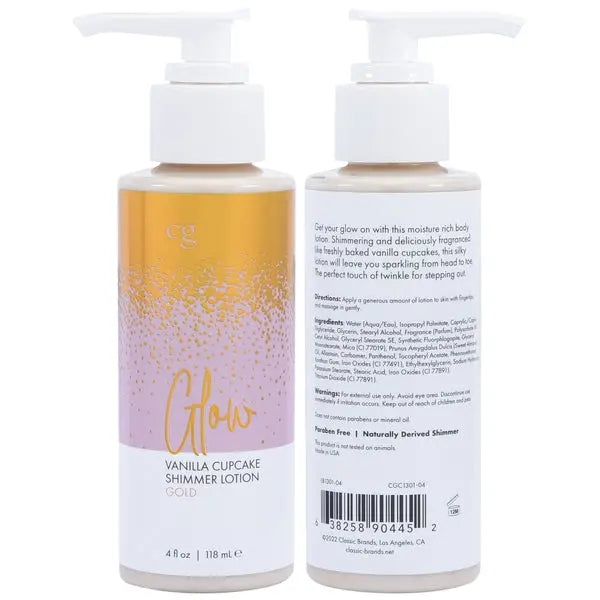 GLOW Gold Shimmer Lotion - Gold 4oz | 118mL  Lubes, Lotions and Accessories