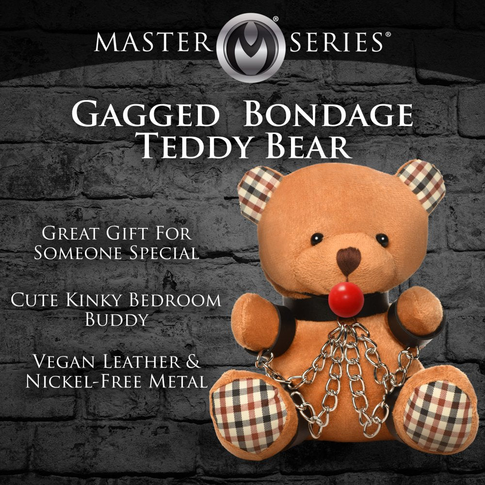 Gagged Bondage Teddy Bear Adult Novelty BDSM Gift Ideas  Home Decor