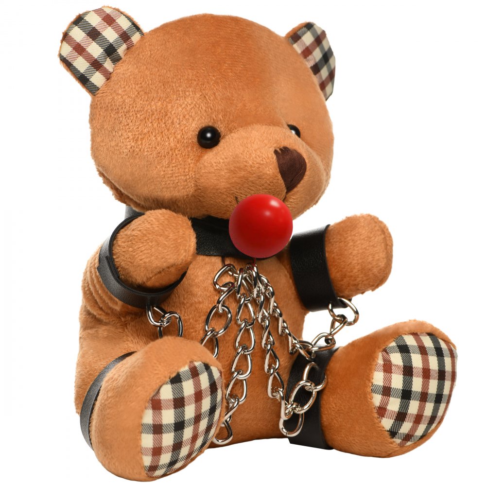 Gagged Bondage Teddy Bear Adult Novelty BDSM Gift Ideas  Home Decor