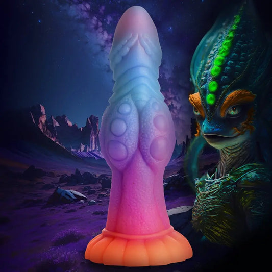 Galactic Cock Alien Creature Dildo Glow-in-the-Dark Silicone Dildo  Fantasy Dildos