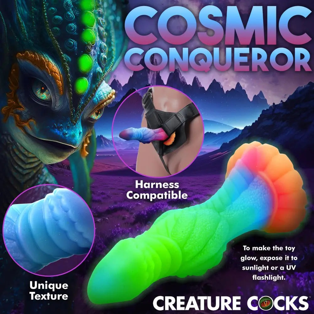 Galactic Cock Alien Creature Dildo Glow-in-the-Dark Silicone Dildo  Fantasy Dildos