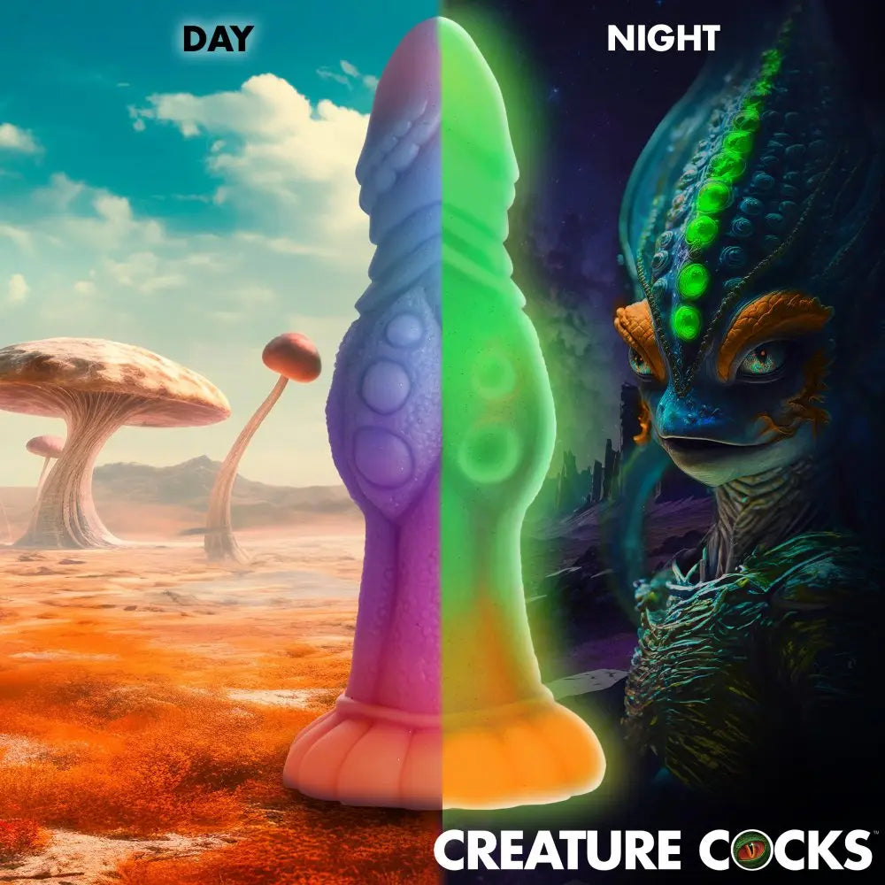 Galactic Cock Alien Creature Dildo Glow-in-the-Dark Silicone Dildo  Fantasy Dildos