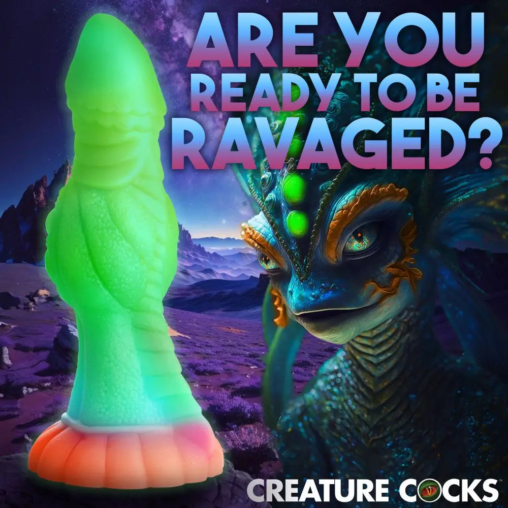 Galactic Cock Alien Creature Dildo Glow-in-the-Dark Silicone Dildo  Fantasy Dildos