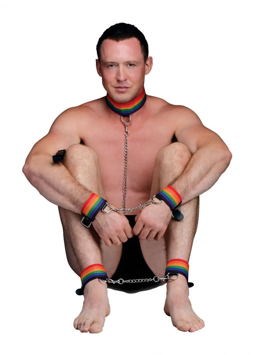 Gay BDSM Kit Gay Bondage Cuffs Kinky Pride Rainbow Bondage Set  Bondage Kits