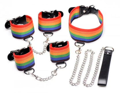 Gay BDSM Kit Gay Bondage Cuffs Kinky Pride Rainbow Bondage Set  Bondage Kits