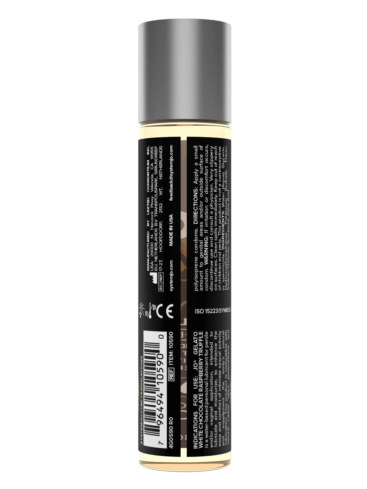 Gelato White Chocolate Raspberry Truffle Flavored Lube - Water Based 1oz  Lubes, Lotions and Accessories