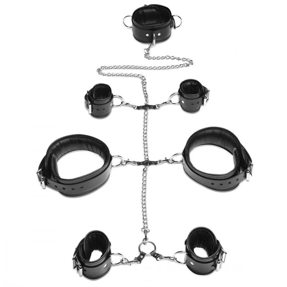 Genuine Leather Luxury Bondage Shackle Set  Restraints and Cuffs