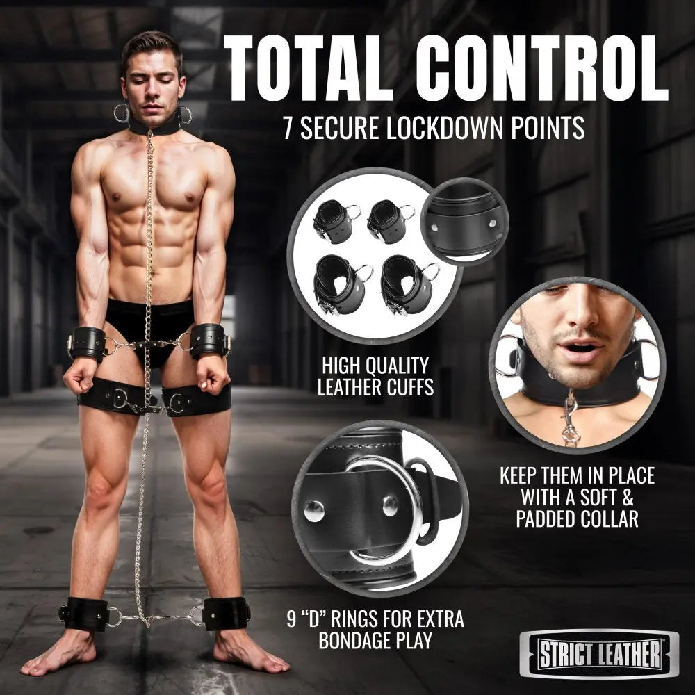 Genuine Leather Luxury Bondage Shackle Set  Restraints and Cuffs