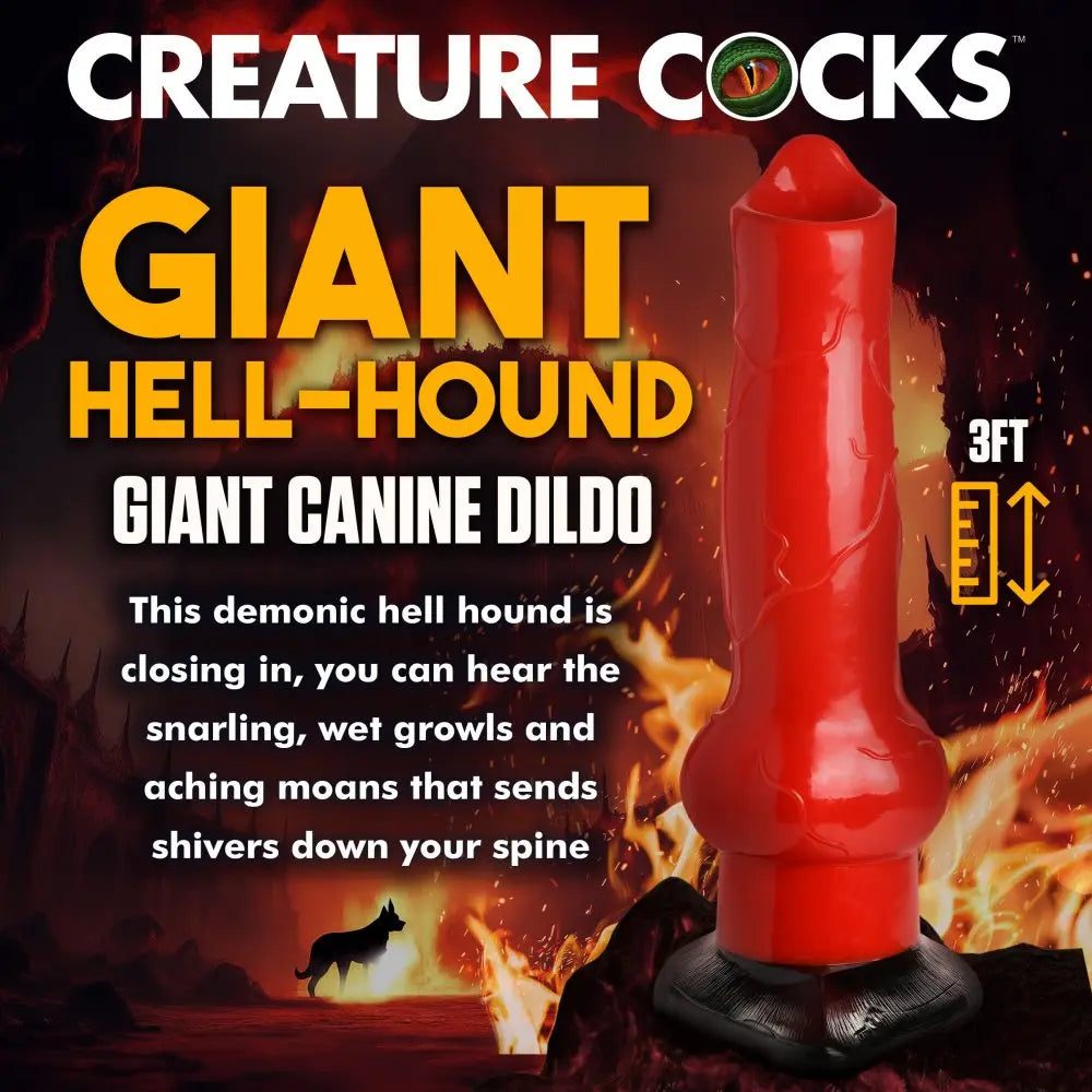 Giant Hell-Hound Canine 3ft Dildo  Huge Dildos