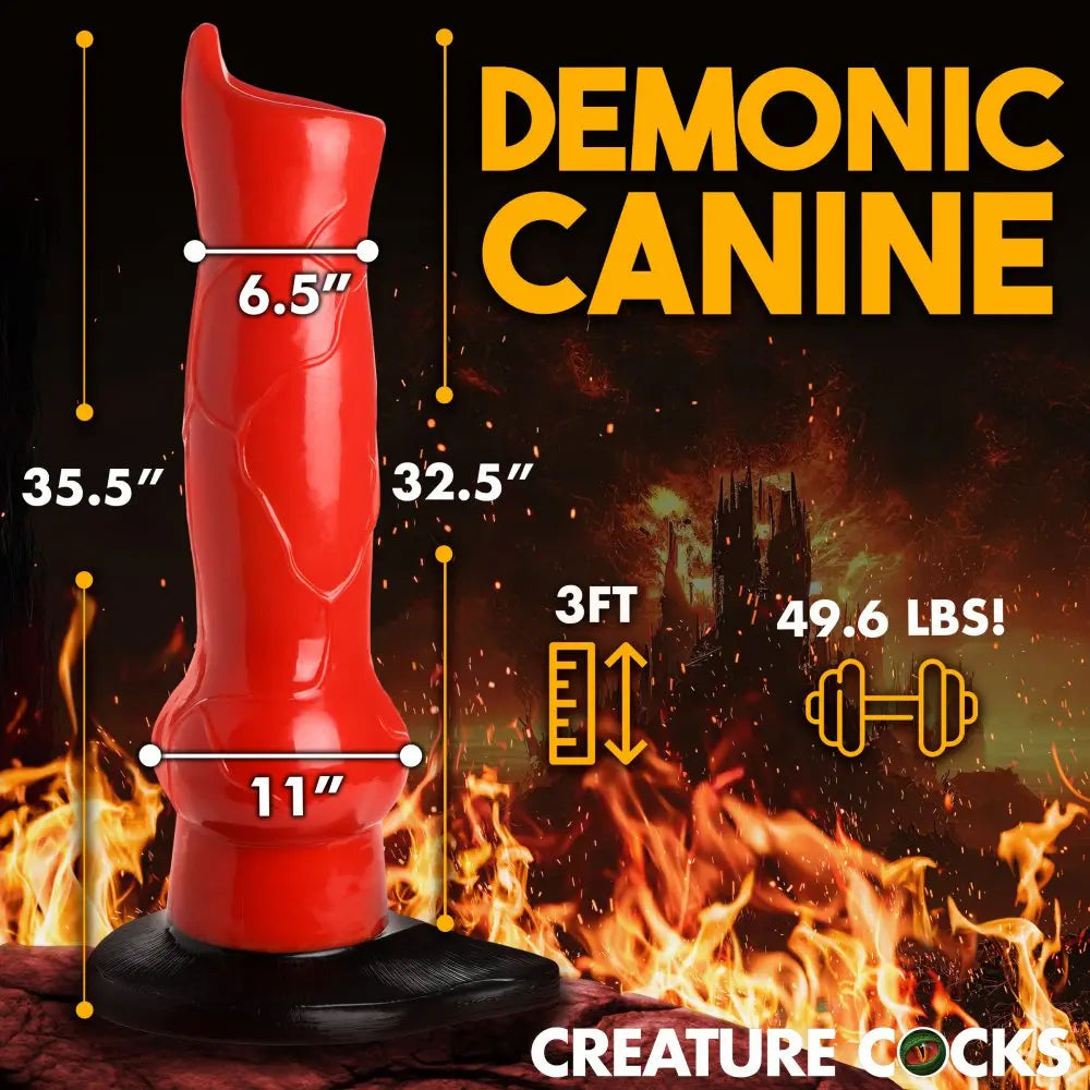 Giant Hell-Hound Canine 3ft Dildo  Huge Dildos