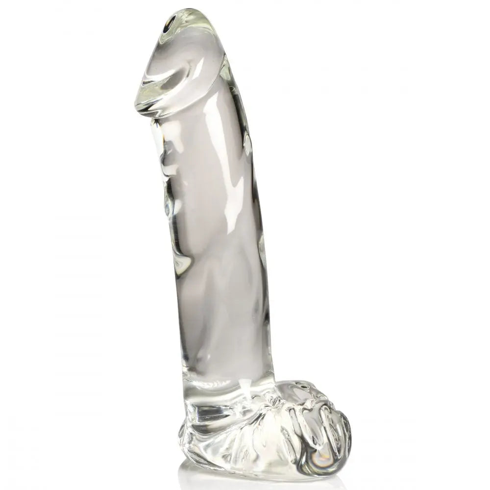 Glass Dildo with Balls Glass Anal Dildo Sex Toy  Dildos