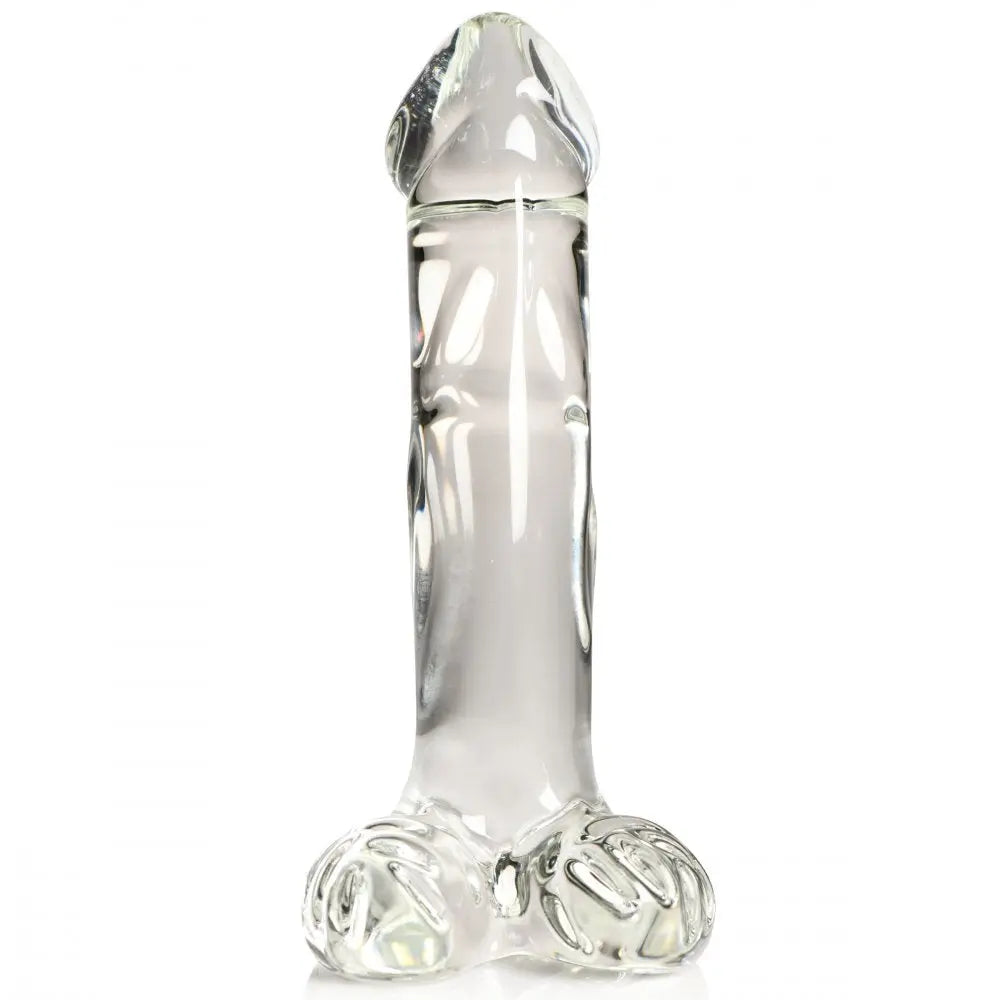 Glass Dildo with Balls Glass Anal Dildo Sex Toy  Dildos