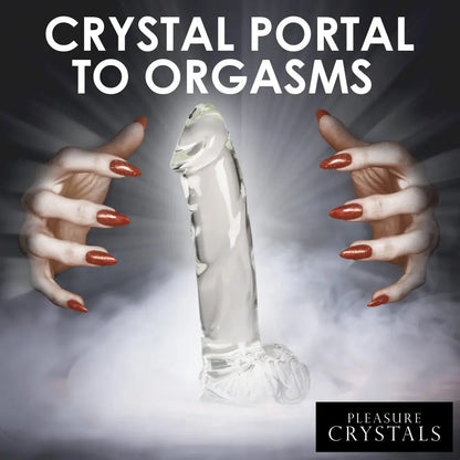 Glass Dildo with Balls Glass Anal Dildo Sex Toy  Dildos
