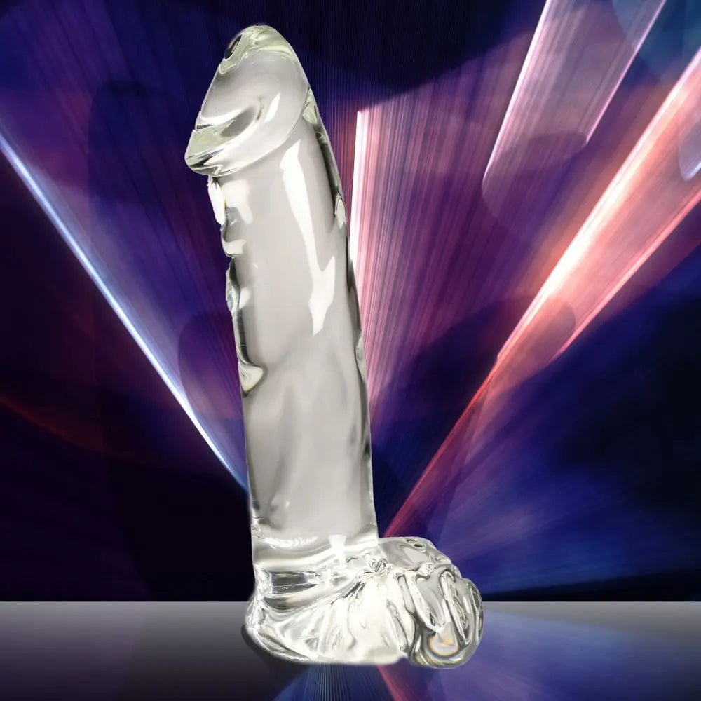 Glass Dildo with Balls Glass Anal Dildo Sex Toy  Dildos