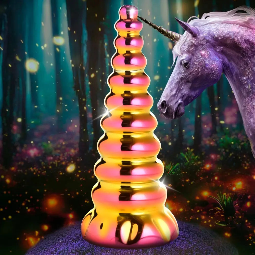Glass Pegasus Horn Twilight Rainbow Glass Pegasus Dildo  Pegasus Dildo