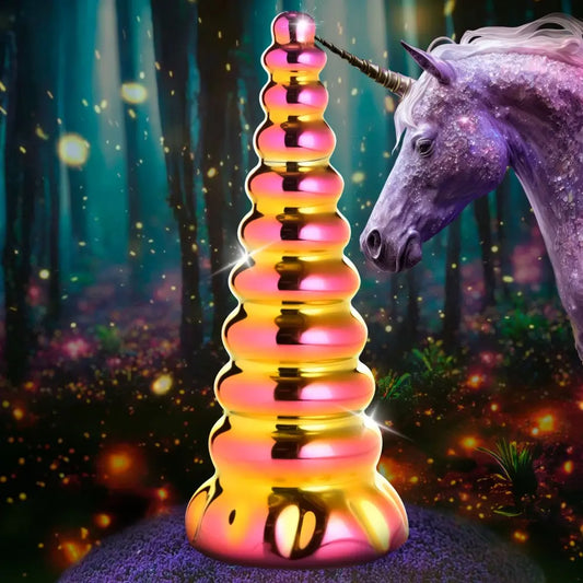 Glass Pegasus Horn Twilight Rainbow Glass Pegasus Dildo  Pegasus Dildo