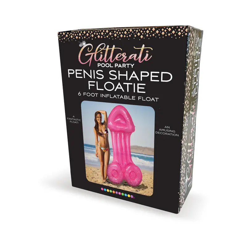 Glitterati Pool Party Penis-Shaped Floatie 6 ft.  Novelties - Party Supplies